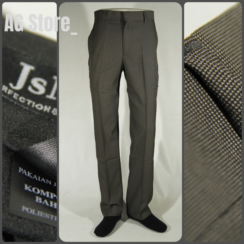 COD Celana Formal Kerja/Kantor Pria JsM Reguler Abu-abu| Celana Bahan | Suit Pants 100% Original Brand