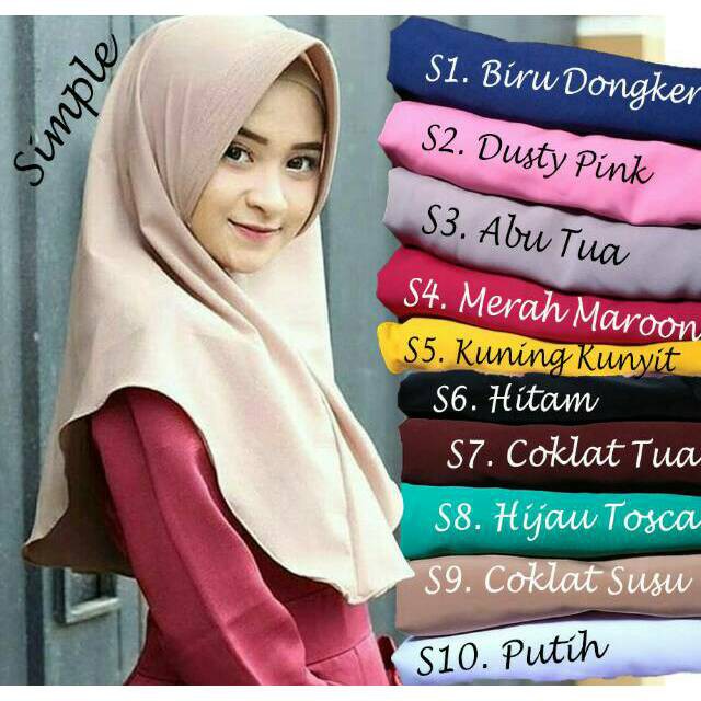 HIJAB / JILBAB / KERUDUNG SIMPLE PET instan-1