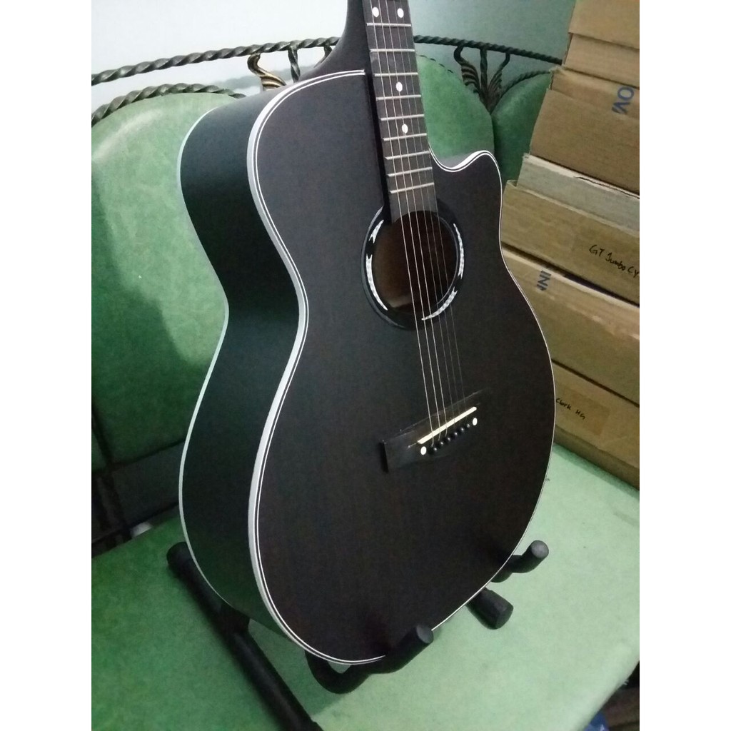 Gitar Akustik Yamaha Tipe APX-500 Warna Hitam Doff Trusrod Sunkay Senar String Murah Jakarta