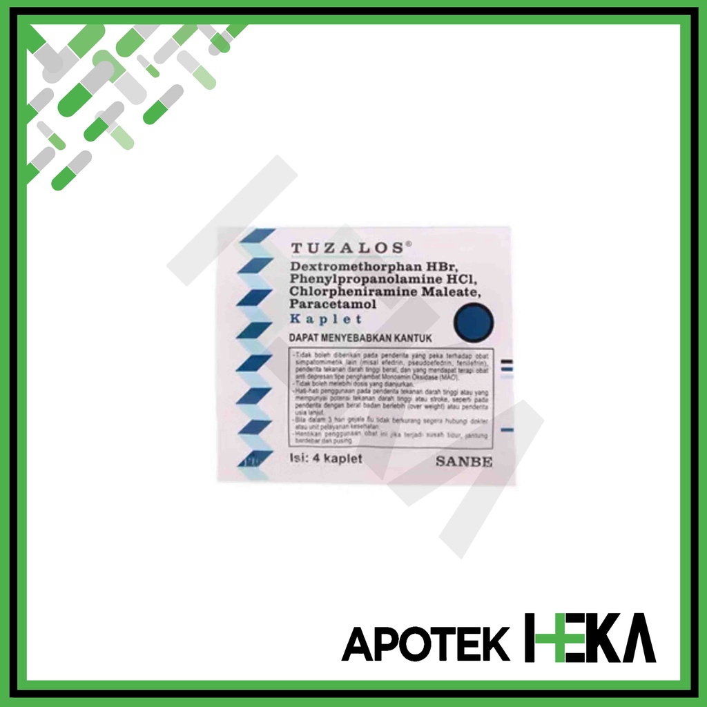 Tuzalos Kaplet Box isi 25x4 Tablet - Obat Pilek Flu Batuk (SEMARANG)