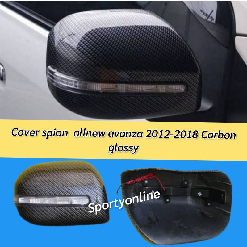 Cover spion allnew avanza allnew xenia 2012-2018 carbon glossy