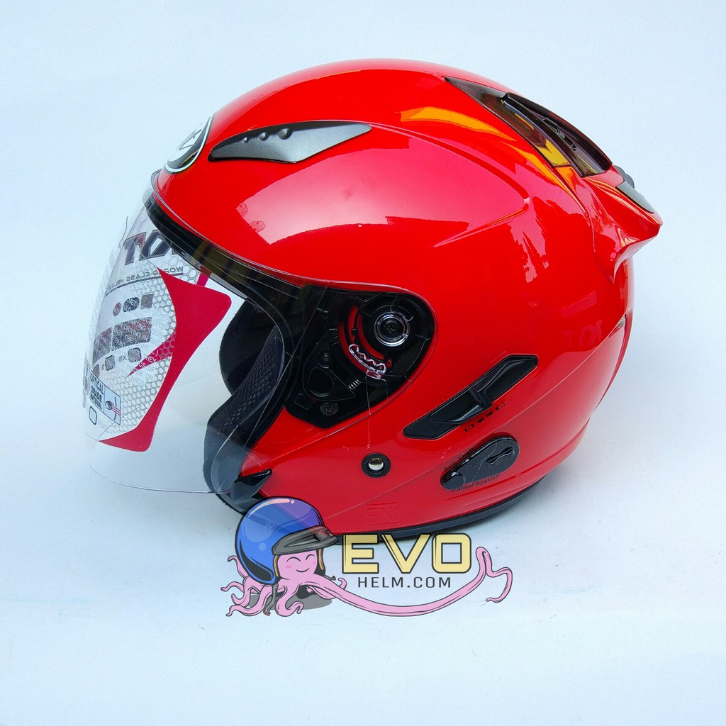 KYT GALAXY_SOLID FIRE RED (DOUBEL VISOR)