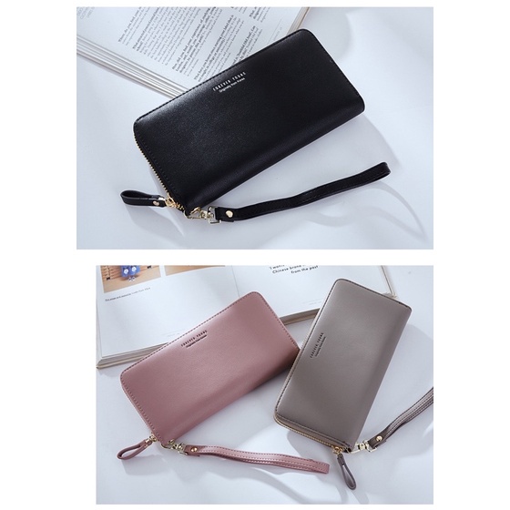 Dompet Kartu Wanita Dompet Panjang BS12 Dompet RESLETING Dompet plus + Tali ACC