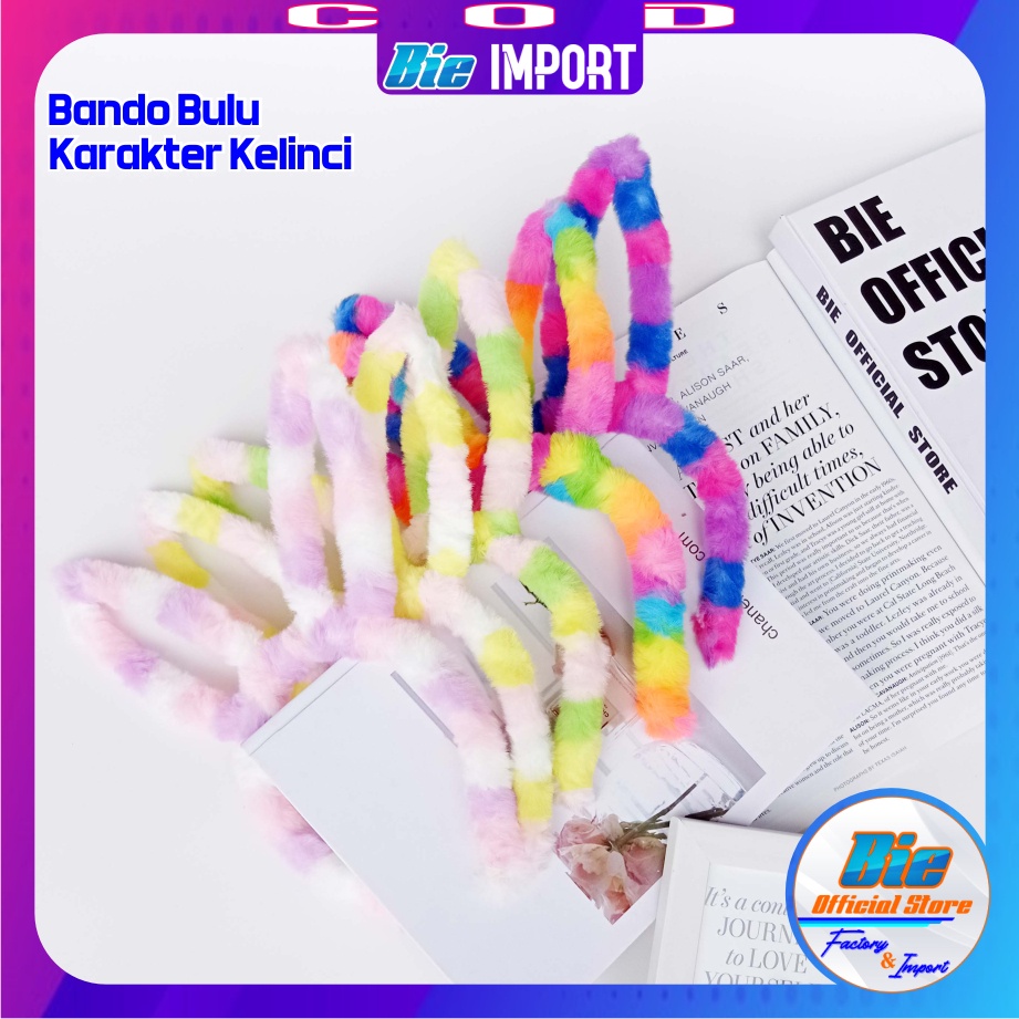 Bando Bulu Bunny Rainbow Impor Best Seller