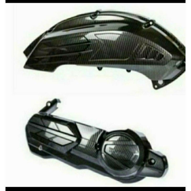 paket cover CVT carbon DAN cover filter carbon yamaha AEROX 155 2021 connected