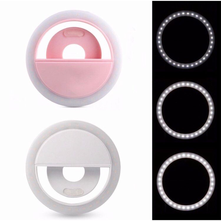 RING LIGHT MINI SELFIE - Lampu Selfie LED Kamera Camera Handphone Flash HP