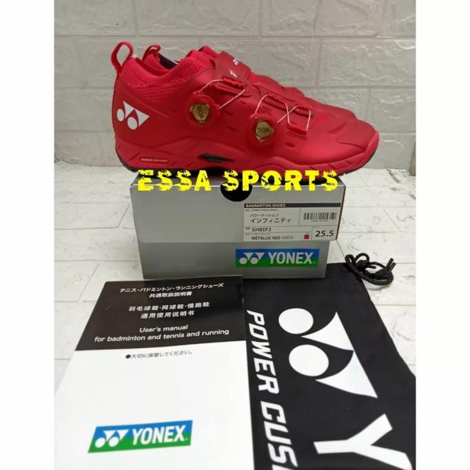 HARGA TERBAIK SEPATU YONEX BOA INFINITY 2 METALLIC RED JP VERSION ORIGINAL