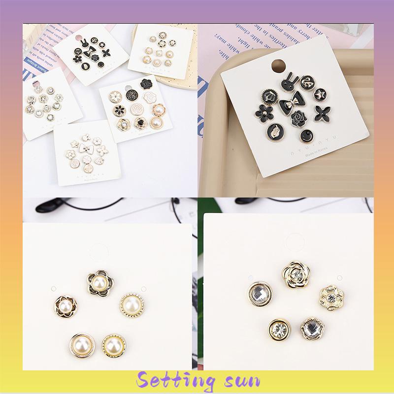 5 / 10PCS Bros Pin Wanita Model Invisible Tanpa Kancing Dapat Dilepas Untuk Pakaian / Sweater TN