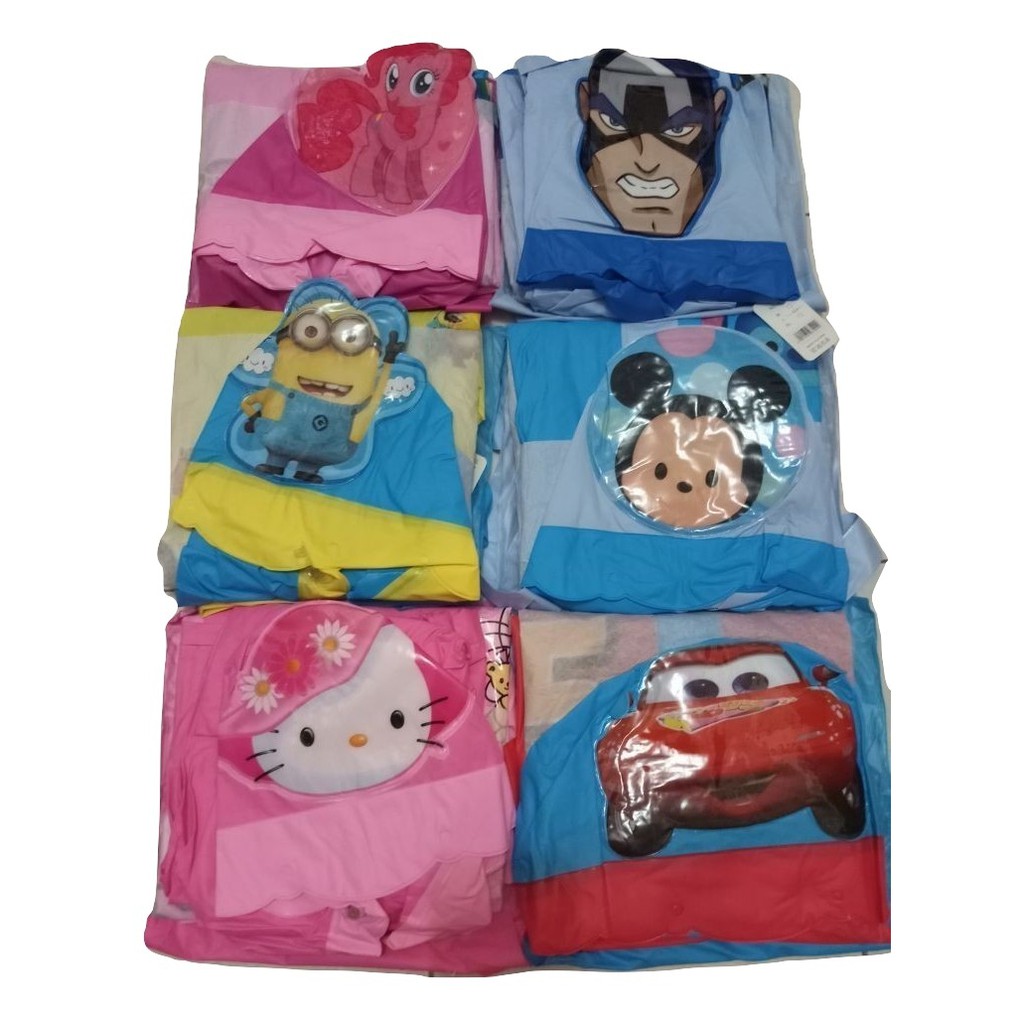 Jas Hujan Mantel Anak Karakter Remaja Setelan Hello Kitty Frozen Barbie Cars Captain Amerika Doraemo
