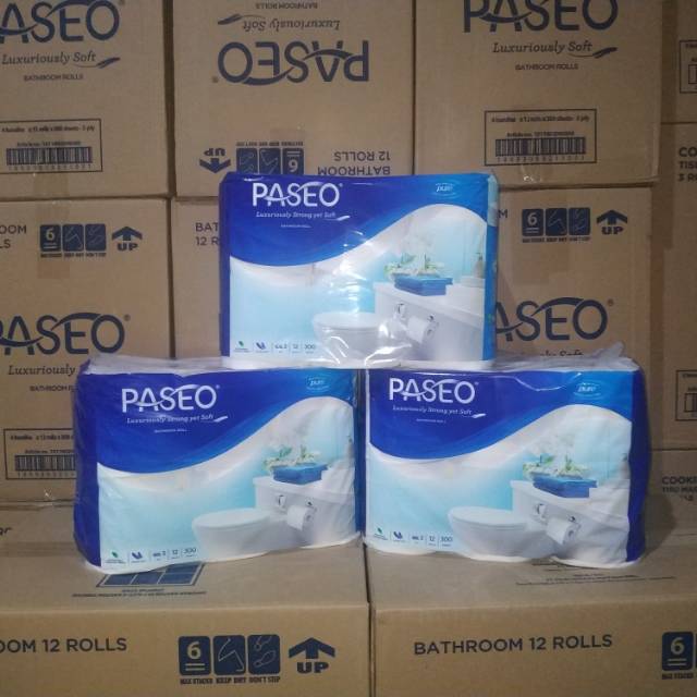 Tissue Paseo Bathroom 1 karton  isi 12 rolls/ tissue toilet paseo 1 karton isi 12 rolls