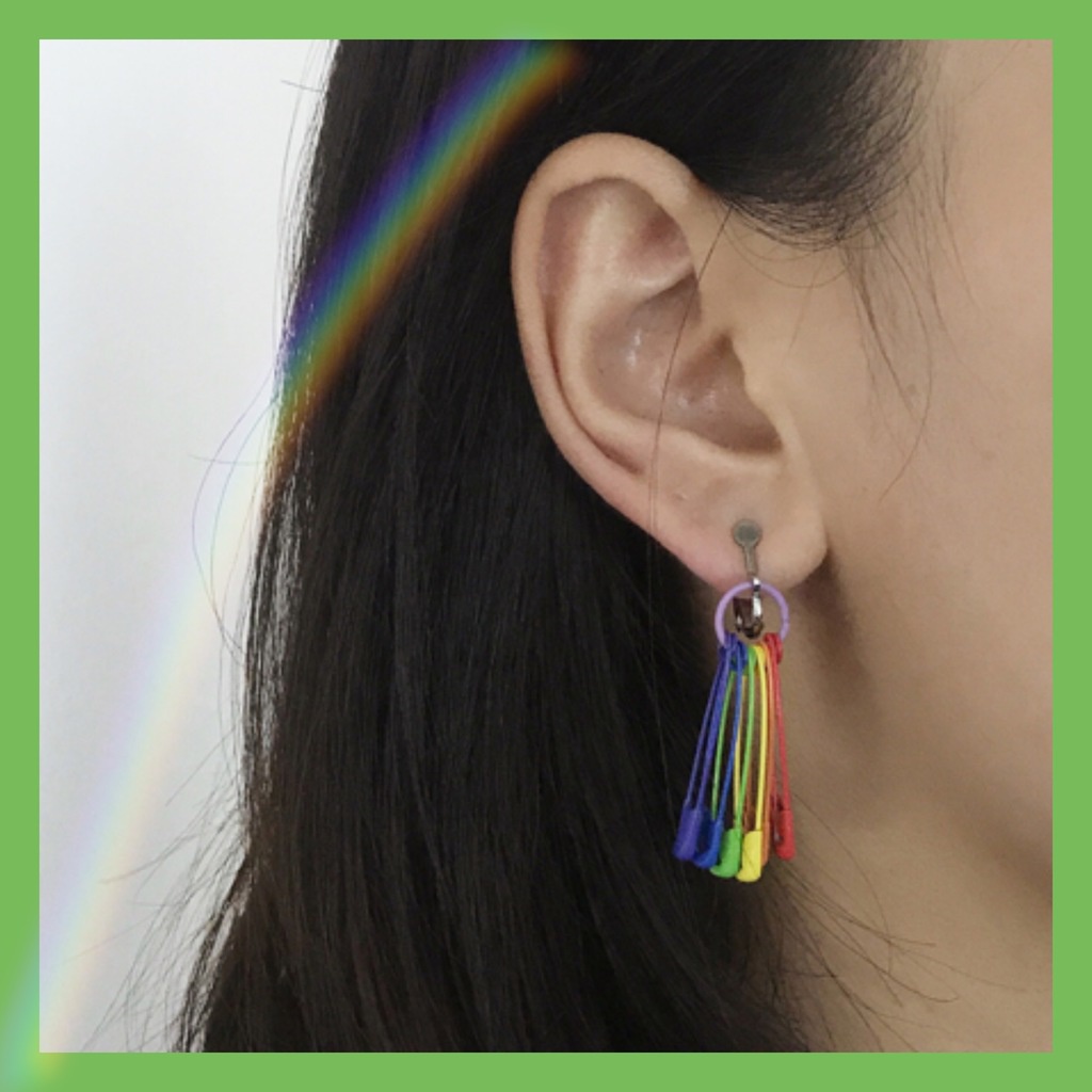 Anting Pin Warna-Warni Gaya Harajuku Untuk Aksesoris