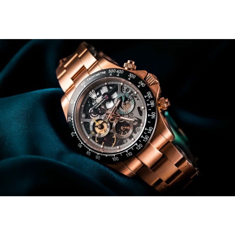 Jam Tangan Pria Merk Rolex Daytona RoseGold 90333 Baterai