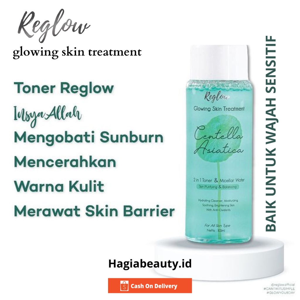 AGEN RESMI - REGLOW SKIN TREATMENT TONER CENTELLA ASIACTICA  NIACINAMIDE - REGLOW SKINCARE ORIGINAL untuk kulit sensitif