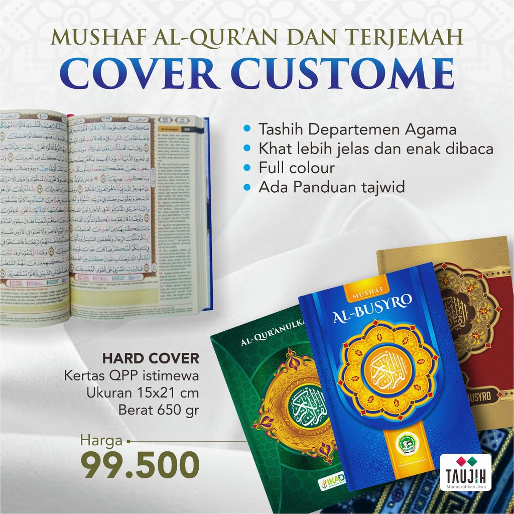 Alquran Mushaf Al-Quran Dan Terjemah Full Colour COVER CUSTOME