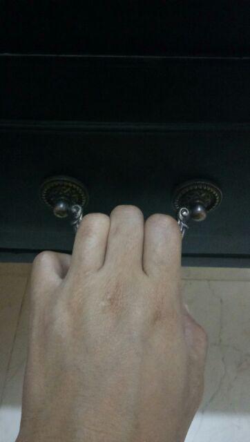 Handle Laci / Tarikan Laci / Gagang Laci Kuningan Antik Arsip Ukir
