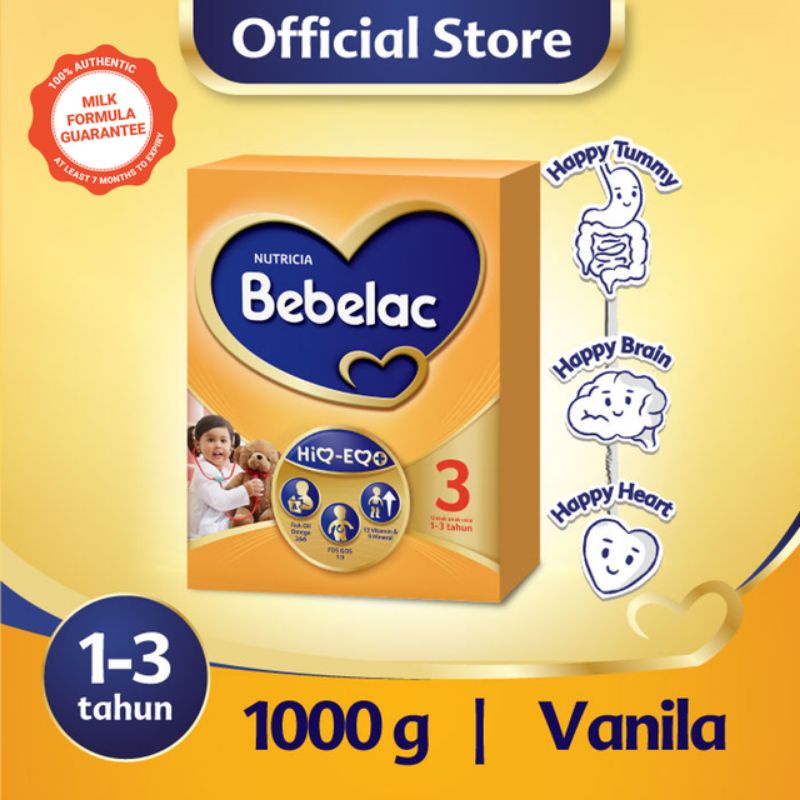 

Bebelac 3 Vanilla Susu Pertumbuhan 1000g