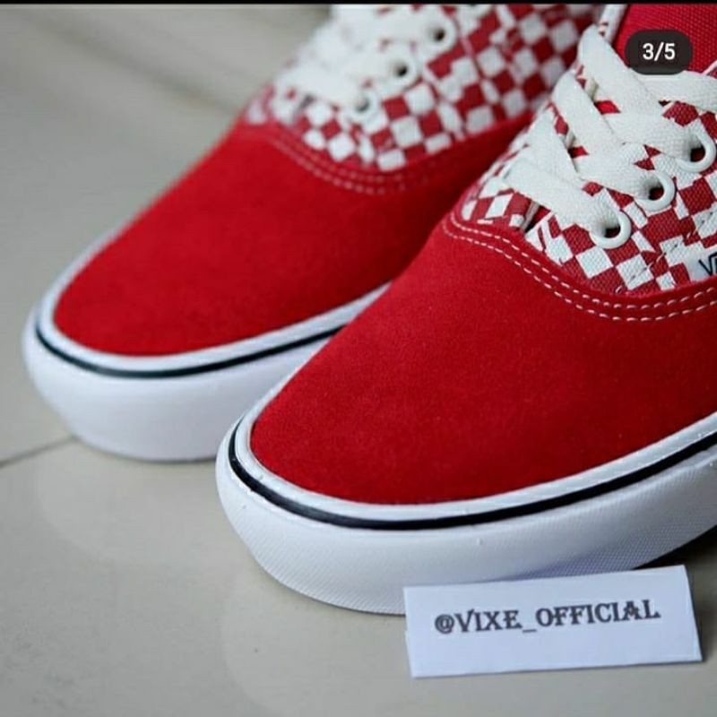 Vans Comfycush Era Tear Check Racing Red