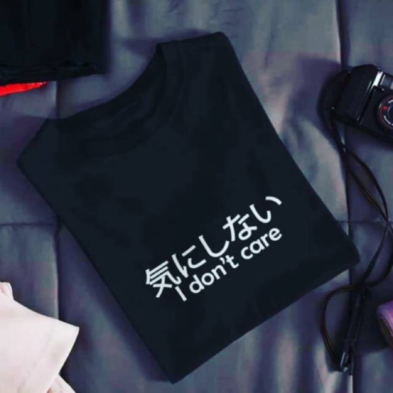 Kaos distro pria/Kaos tulisan l dont care/Kaos distro lengan pendek sablon digital/Kaos oblong pria wanita