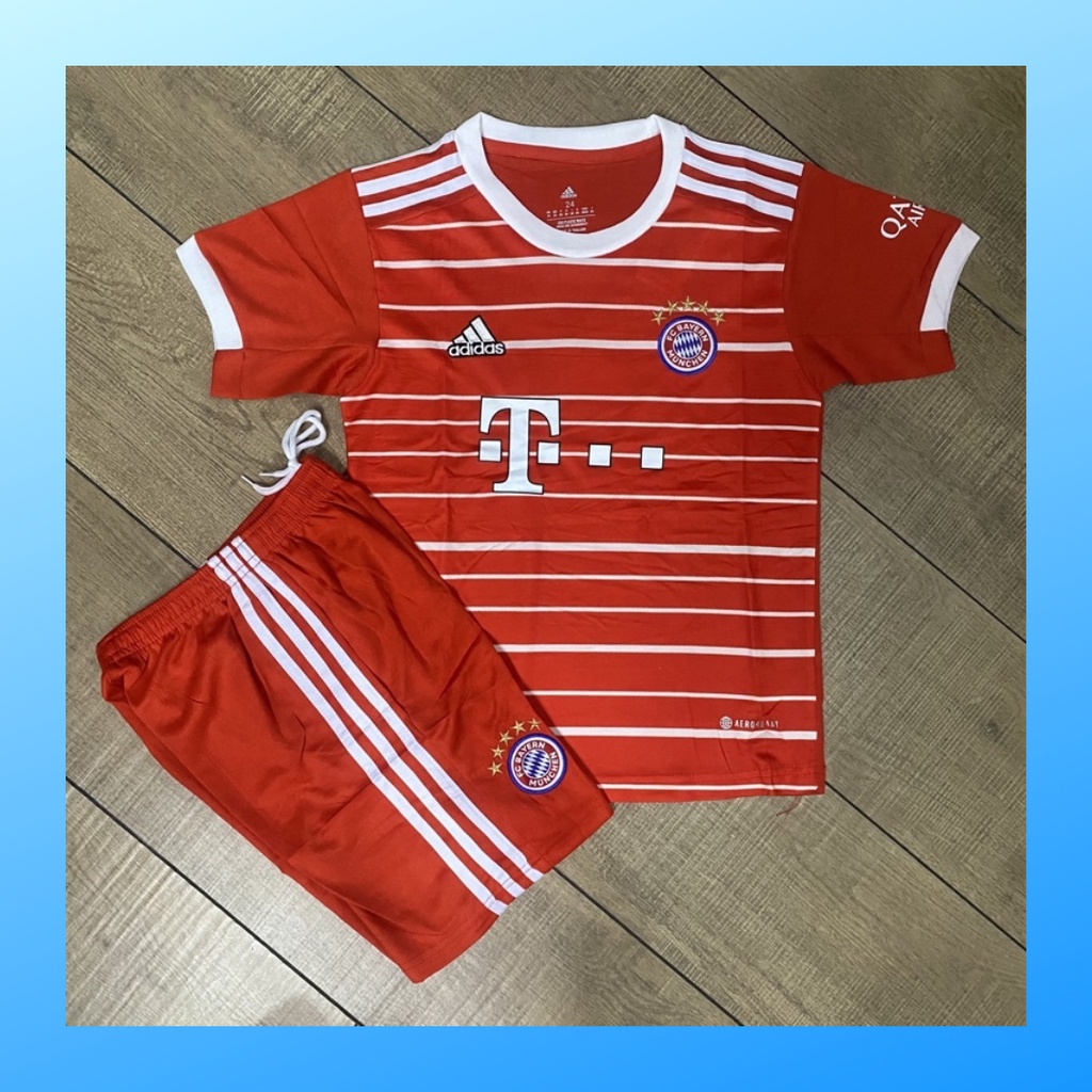 Kaos sepak bola anak jersey football klub baju setelan seragam olahraga futsal pakaian munchen polos