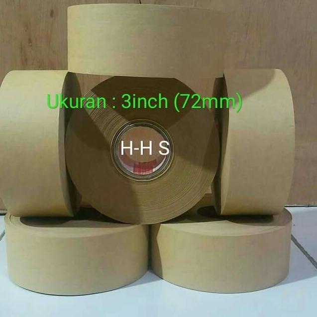 

♬ Lakban air / gummed tape 3inch / 72mm x 100m ♦