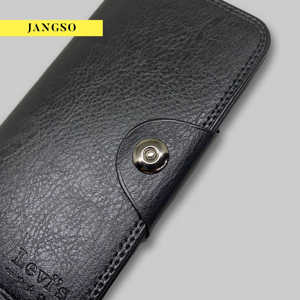 Dompet Kulit Pria Jangso - Lipat Dompet Kulit Men Fashion Leather Wallet