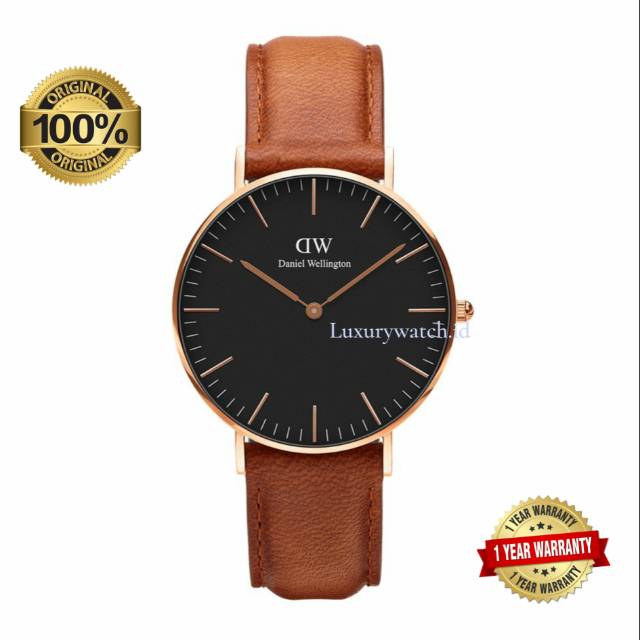 [ ORIGINAL ] DW | Daniel Wellington CLASSIC BLACK DURHAM | Jam Tangan Pria | Jam Tangan Wanita