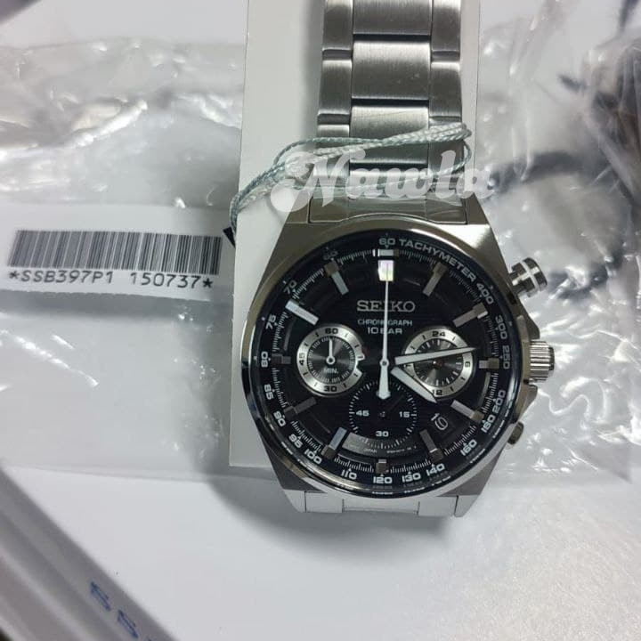 Seiko Quartz SSB397P1 Chronograph Black Dial - Jam Tangan Pria SSB397