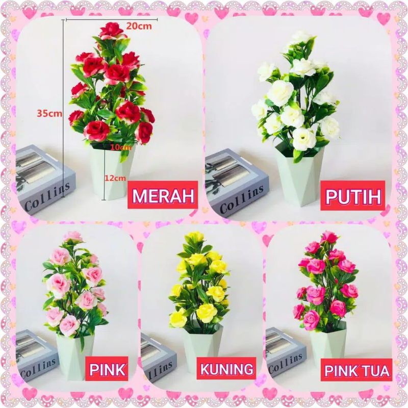 Vas Bunga tea rose Besar bunga hias artificial