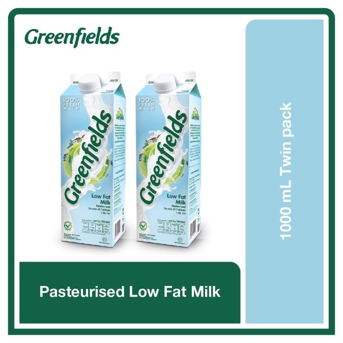 

[COD] [Twinpack] Susu Segar Greenfields - Fresh Milk Low Fat 1L x 2pcs [COD]