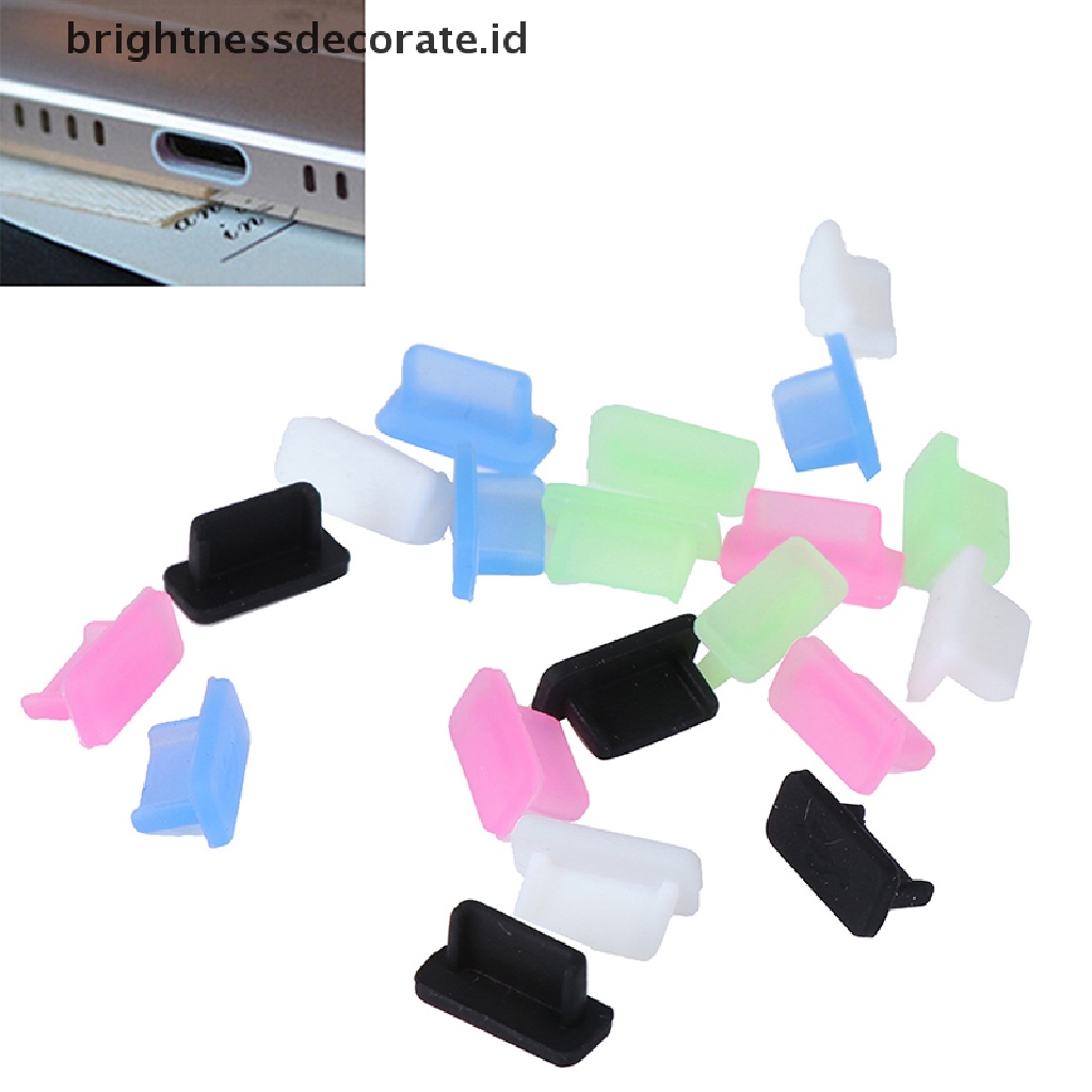 (Birth) 10pcs Penutup Port Charger Usb Tipe C Bahan Karet Anti Debu (Id)