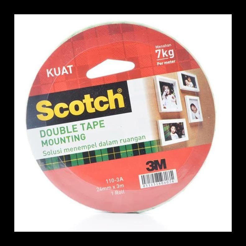 

BARU 3M SCOTCH DOUBLE TAPE FOAM MOUNTING TAPE 24MMX3M 110-3A PAKET ALAT TULIS TERLARIS DAN MURAH