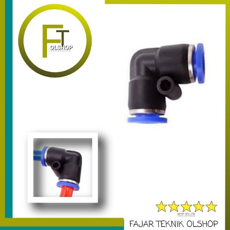 Fitting Elbow PV 12.mm × 12.mm Selang Pneumatic