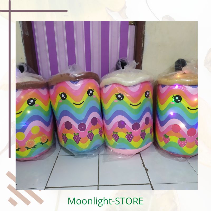 Boneka Boba Super Giant LED Printing Tinggi 70 cm (Halus dan Lembut)