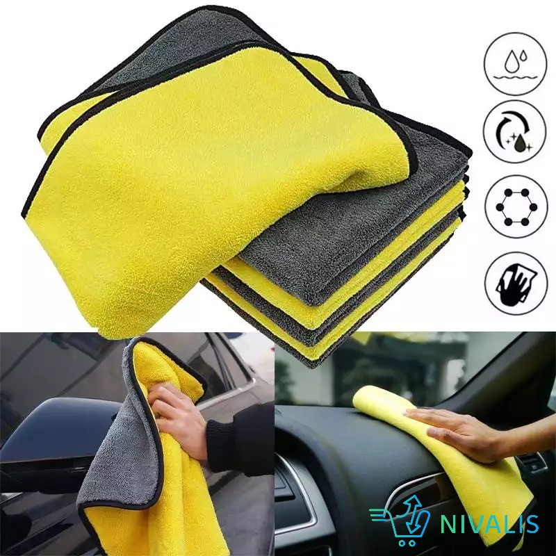 Kain Lap Microfiber 500gsm 30x40cm Kain Lap Mobil Motor Otomotif Towel Shopee Indonesia