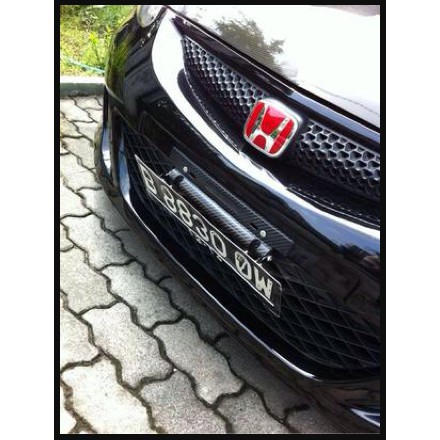 Dudukan Plat Nomor Mobil Model JDM Karbon Logo Mugen