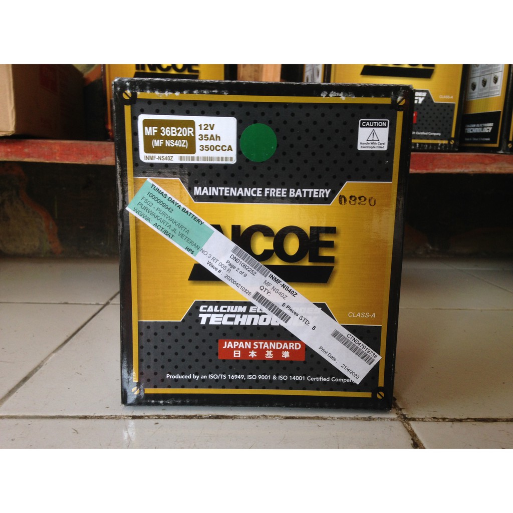 ACCU/AKI INCOE MAINTENANCE FREE NS40Z