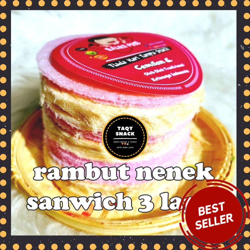 

[✨Best Seller Taqy Snack✨] Sandwich Malika Rambut Nenek 70g Handmade