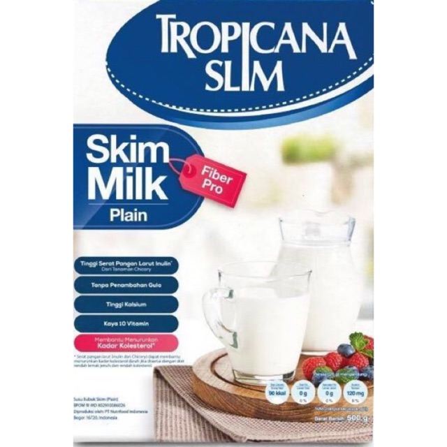 

Tropicana Slim Milk Skim Fiber Pro Plain 500gr