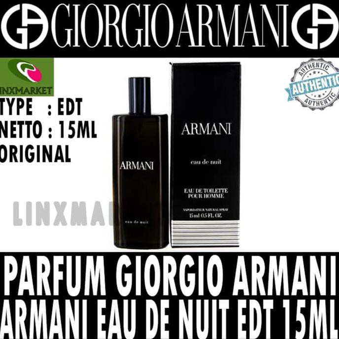 PARFUM ORIGINAL ARMANI EAU DE NUIT BY GIORGIO ARMANI FOR MEN EDT 15ML