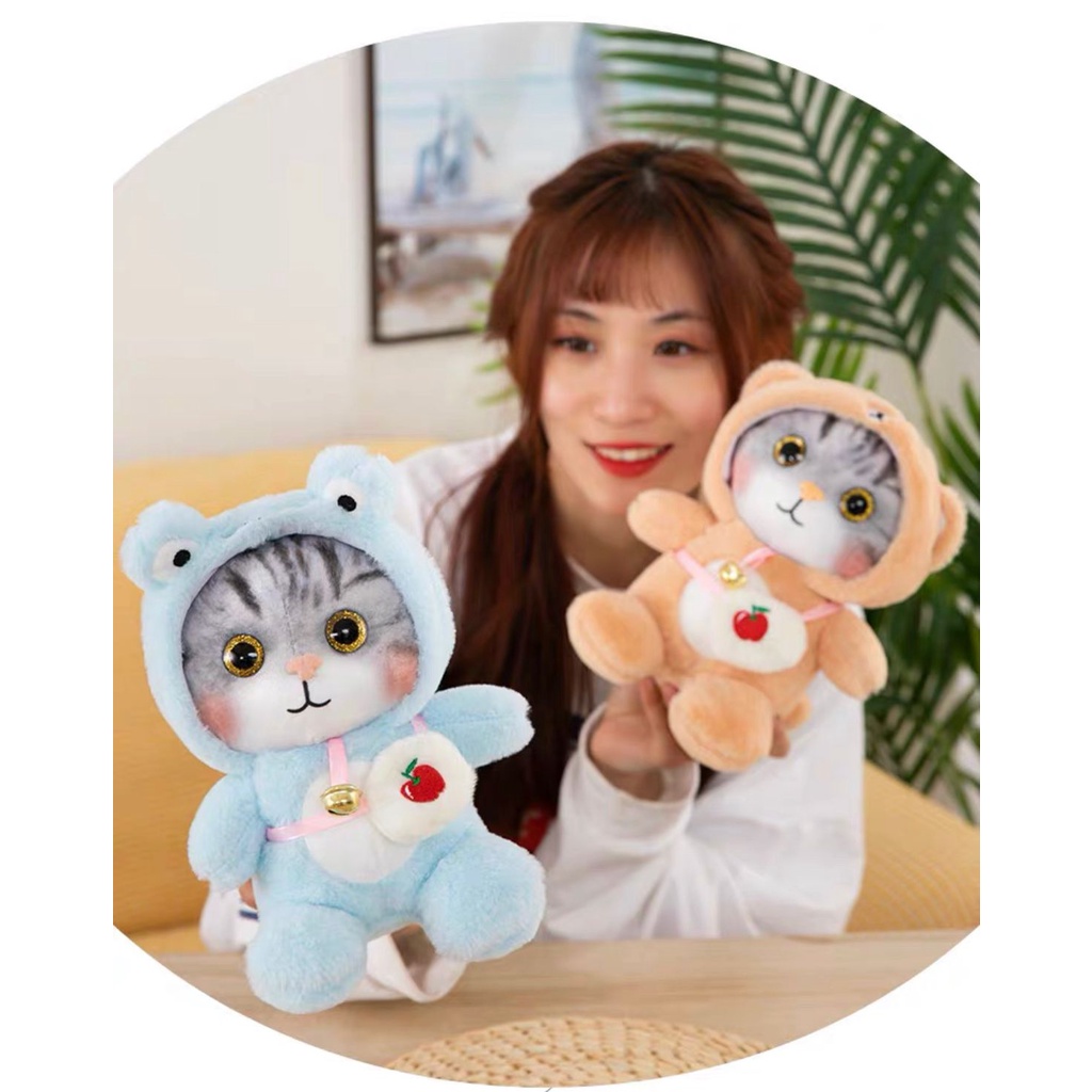 BONEKA KUCING CAT KOSTUM OWL DINO FROG BERUANG KELINCI NYANKO SENSEI IMPOR LUCU