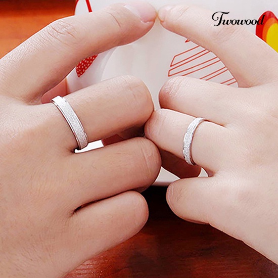 Cincin Bahan Stainless Steel Matte Untuk Pria Dan Wanita