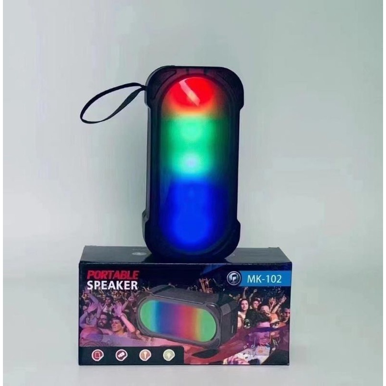 Speaker Bluetooth RGB Led MK-102 Portable Wireless Speaker MK-102 Led