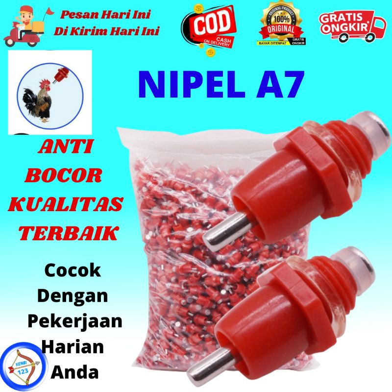 Alat Minum Ayam Puyuh Kelinci Otomatis P002 Nepel Merah Nipple Nepel Nipel KENBI123