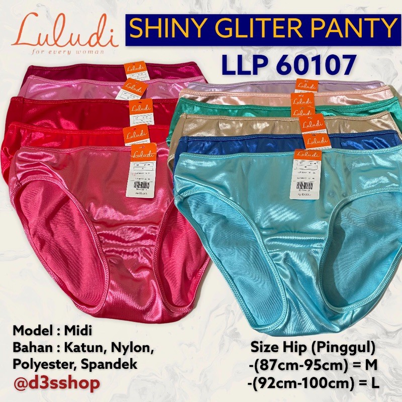 Luludi By Wacoal Midi Panty Shiny Glitter LLP 60107 / Celana Dalam