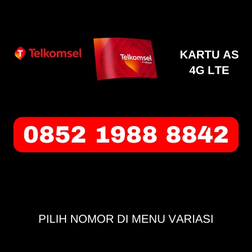 Nomor Cantik As 4G LTE Kwartet 8888