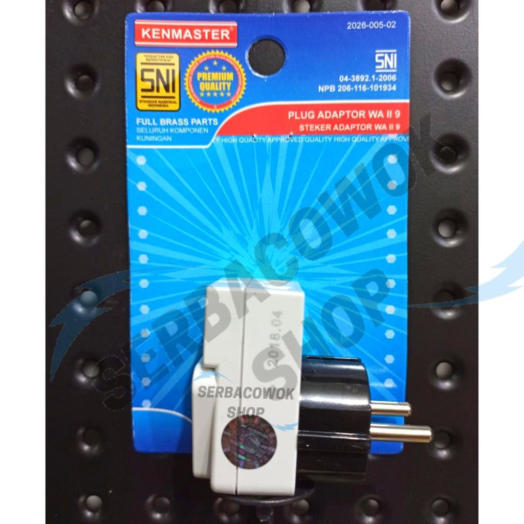 Kenmaster Plug Adaptor WA II 9 Steker Adaptor Kaki 3 SNI Full Kuningan Termurah Berkualitas