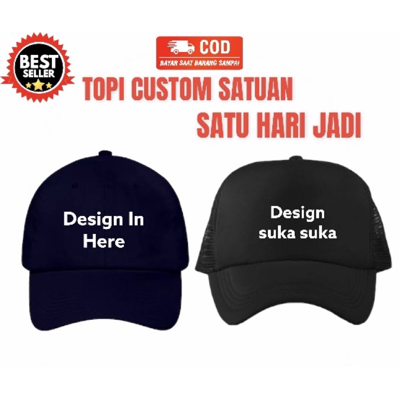 Topi Custom baseball dan jaring pria wanita dewasa DTF Nama Logo tebal termurah