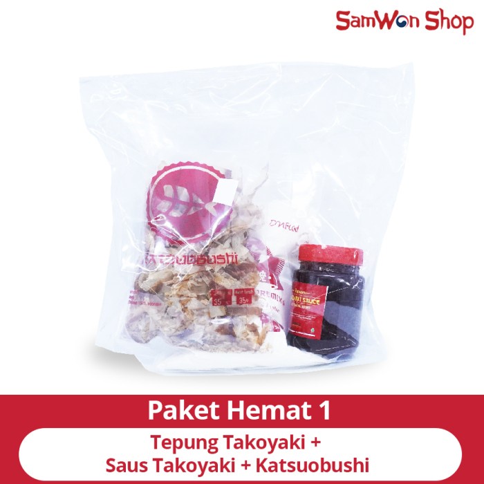 

MURAH PAKET HEMAT 1 (TEPUNG + SAUS + KATSUOBUSH) / TEPUNG SAUS TAKOYAKI