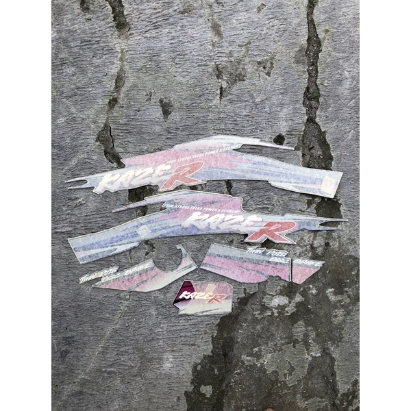 Nos laminasi stiker striping kawasaki kaze r 97 98