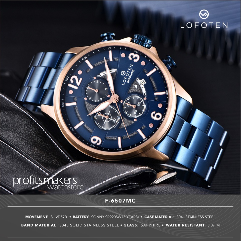 LOFOTEN Watch F6507MC / F 6507 MC/ F-6507-MC Jam Tangan ORIGINAL